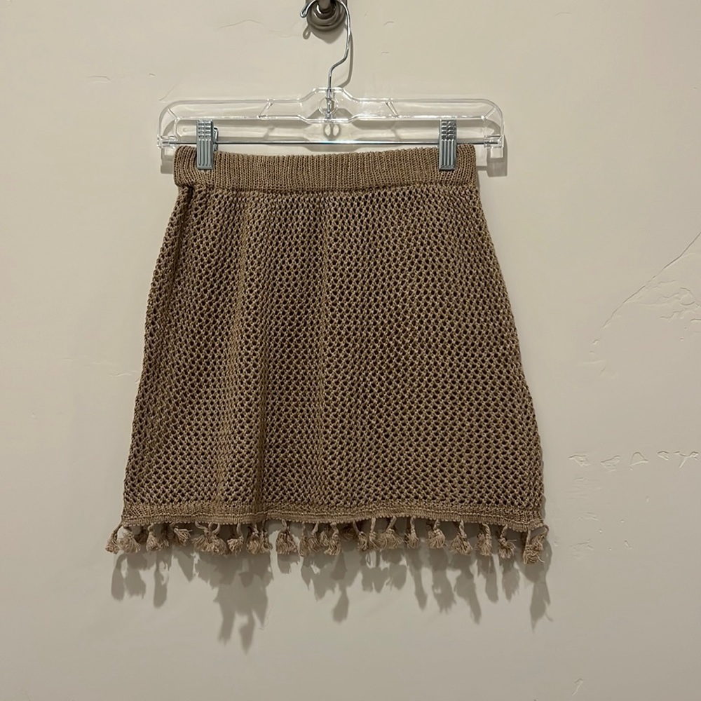 Sophia Richie like swimsuit skirt coverup in cream/tan